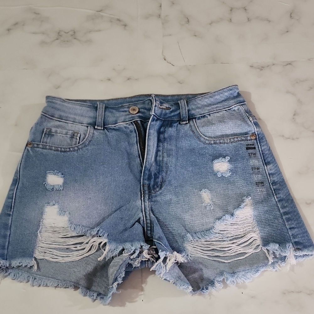 Distressed Denim Women Shorts
